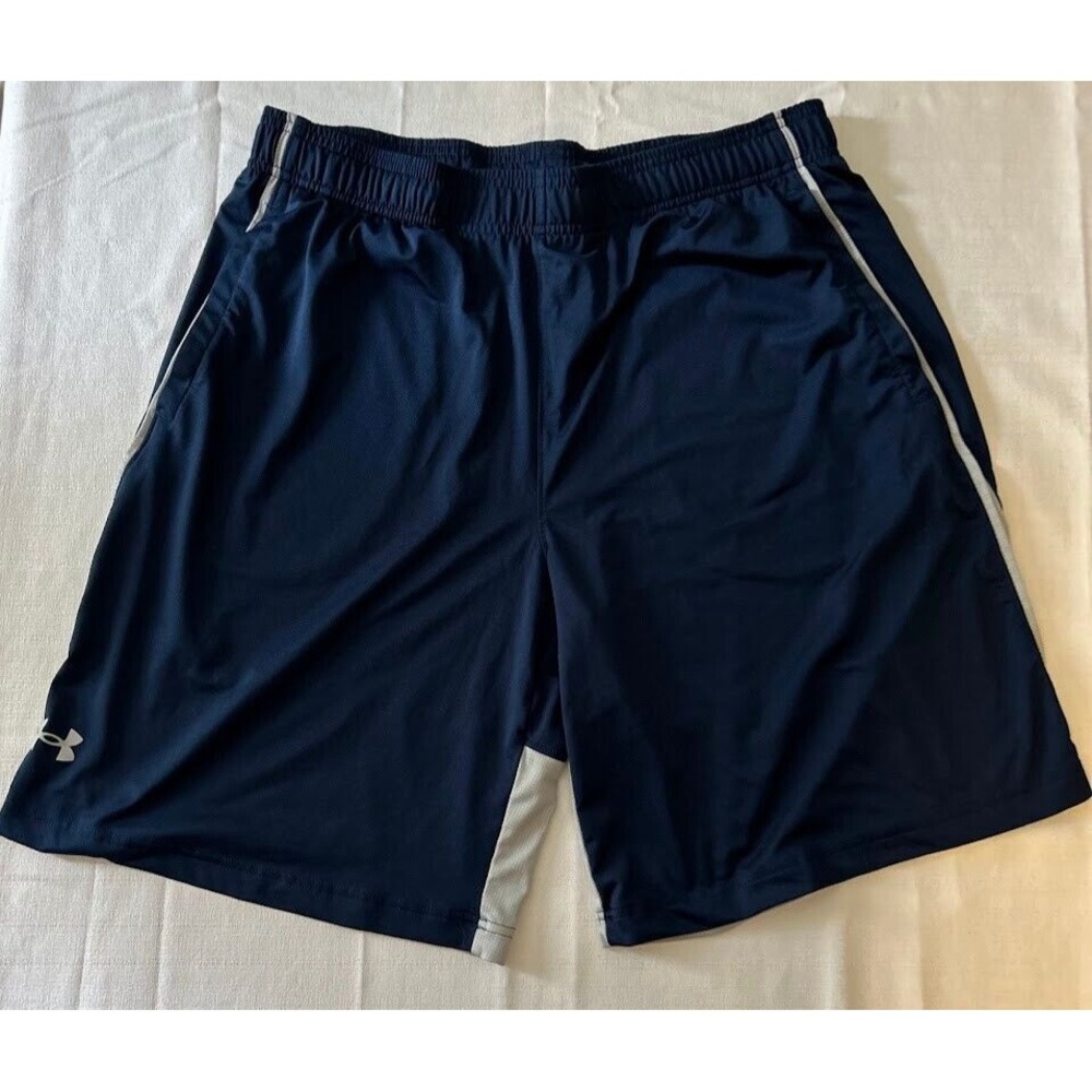 Under Armour Shorts Men's Sz XL Blue & Gray Logo